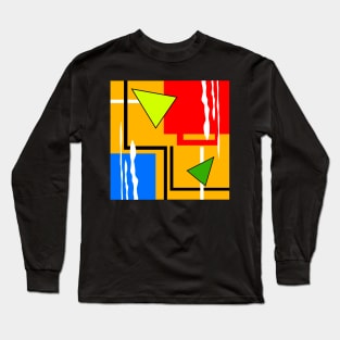 1980s retro abstract Long Sleeve T-Shirt